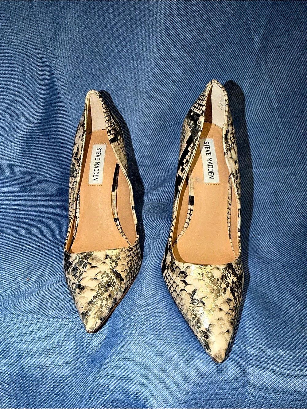 Steve Madden Vala Pump Pointed Toe Animal Print Heels